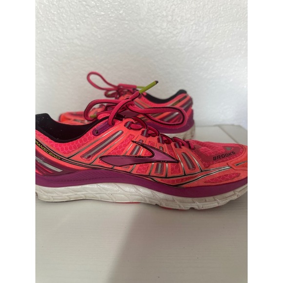 Brooks Transcend Running Shoes Women's Athletic Sneakers Hot Pink Comfort - Picture 7 of 9